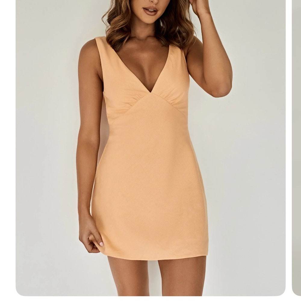 Meshing Linen Mini Dress